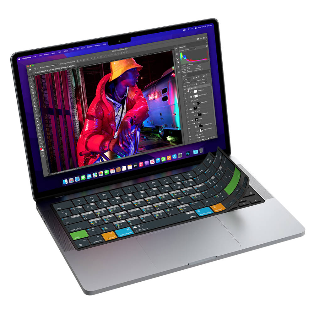 VerSkin Adobe Photoshop Shortcut Keyboard Protector - MacBook Pro 14"/16" (M1) MacBook Air 13" (M2)