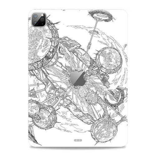JCPal ElloArtist PopGuard Protective Film Space Castle (White Background) / for iPad Pro11-inch (2020)- Top Skin