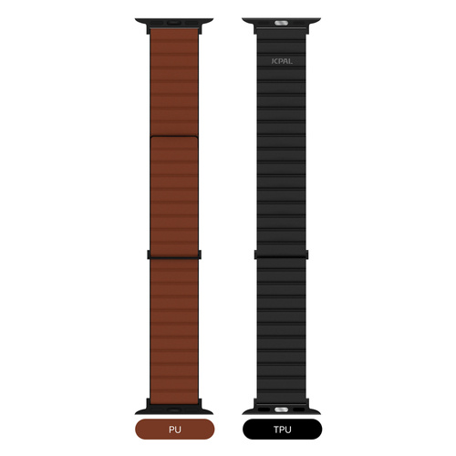 JCPal FlexDuo Apple Watch Band (Black/Brown) for Apple Watch 1-8th, Ultra, SE1-2nd( 42/44/45/49mm)