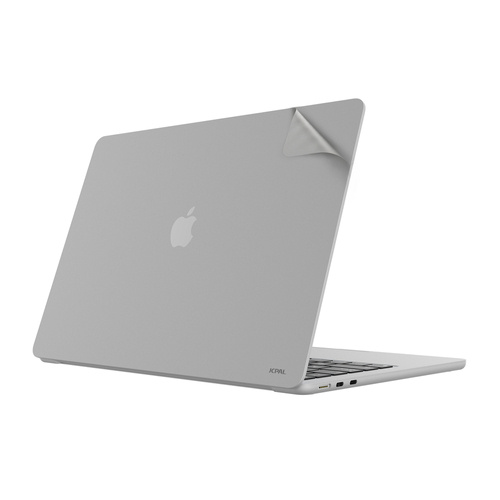 JCPal MacGuard Two-in-One Skin Set (Silver, Top skin+Back skin) for MacBook Air13"（M2,2022）