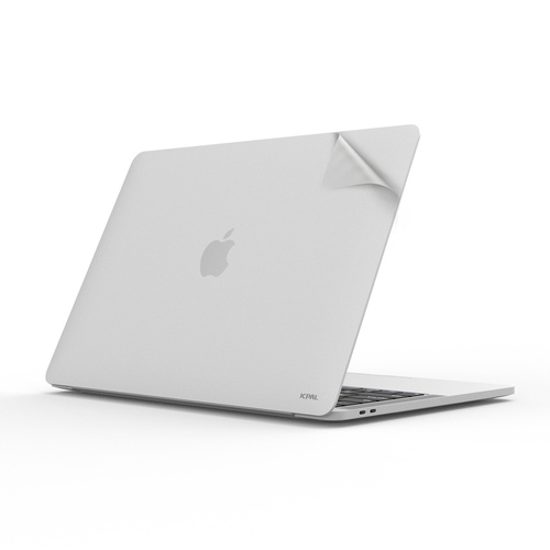 JCPal MacGuard Two-in-One Skin Set (Silver, Top skin+Back skin) for MacBook Air15"(M2,2023)