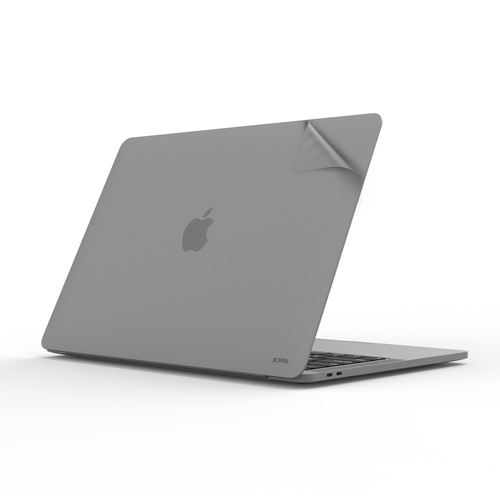 JCPal MacGuard Two-in-One Skin Set (Space Gray, Top skin+Back skin) for MacBook Air15"(M2,2023)