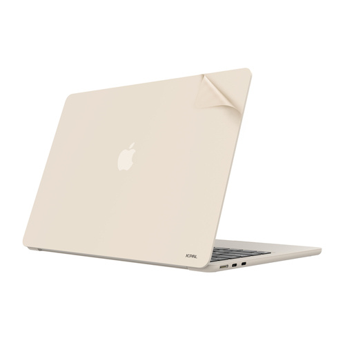 JCPal MacGuard Two-in-One Skin Set (Starlight, Top skin+Back skin) for MacBook Air15"(M2,2023)