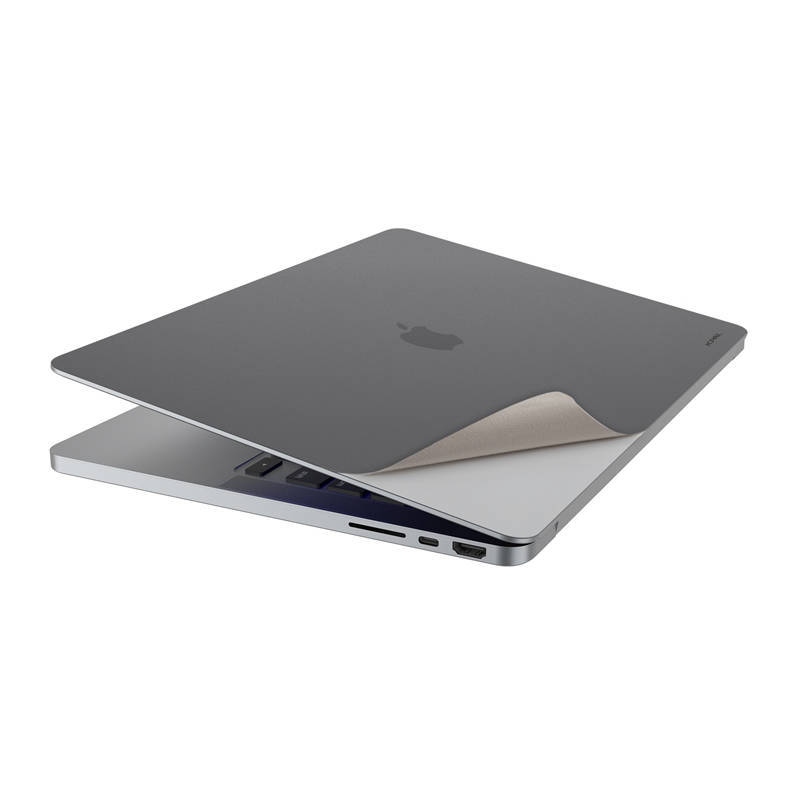 JCPal MacGuard Two-in-One Skin Set (Space Gray, Top skin+Back skin) for  MacBook Pro16"（2021.10）